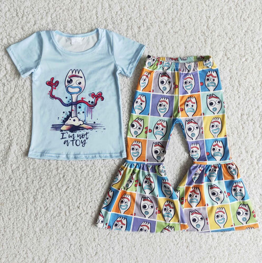 B2-2 Cartoon Summer Children Clothing Kid Summer Boutique Outfits