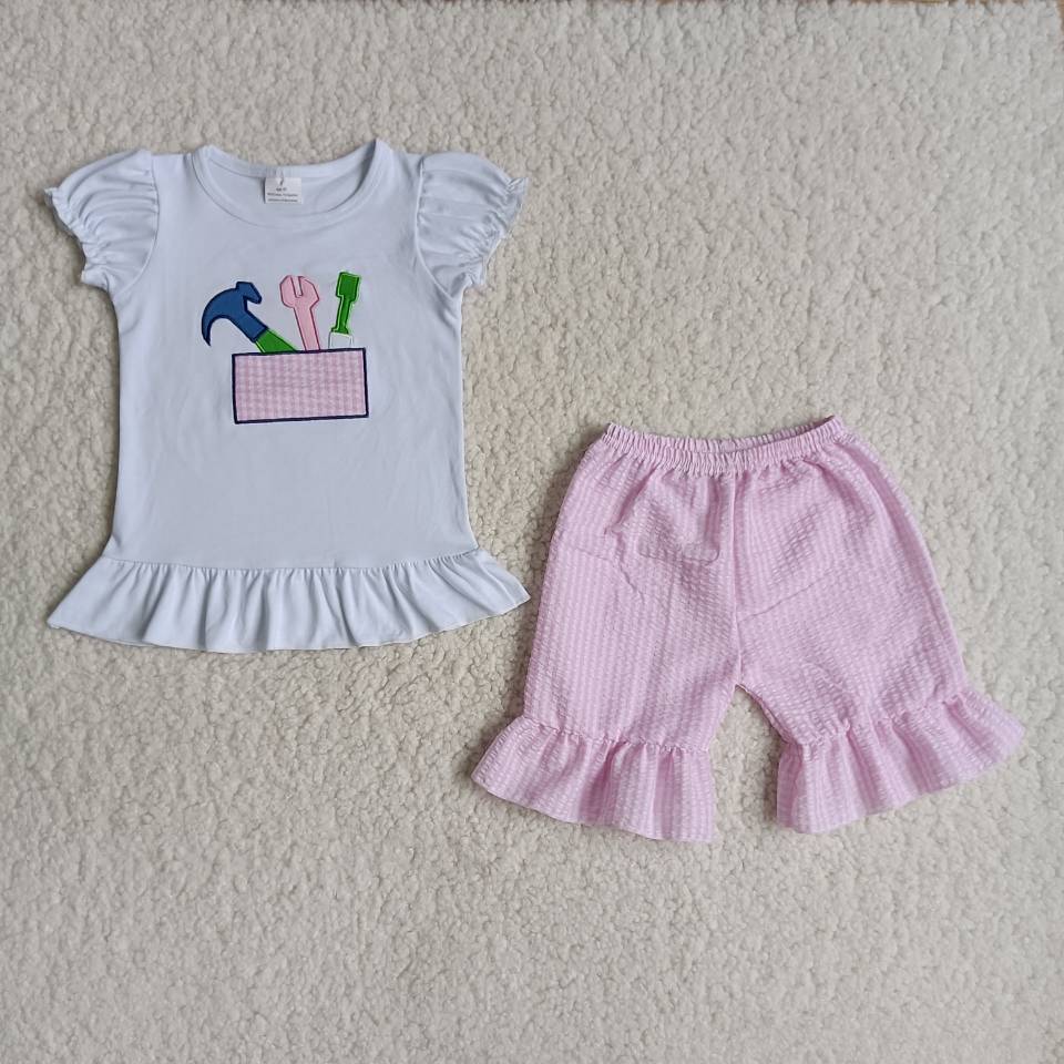 B3-1 Pink Toolbox Summer Shorts Sets