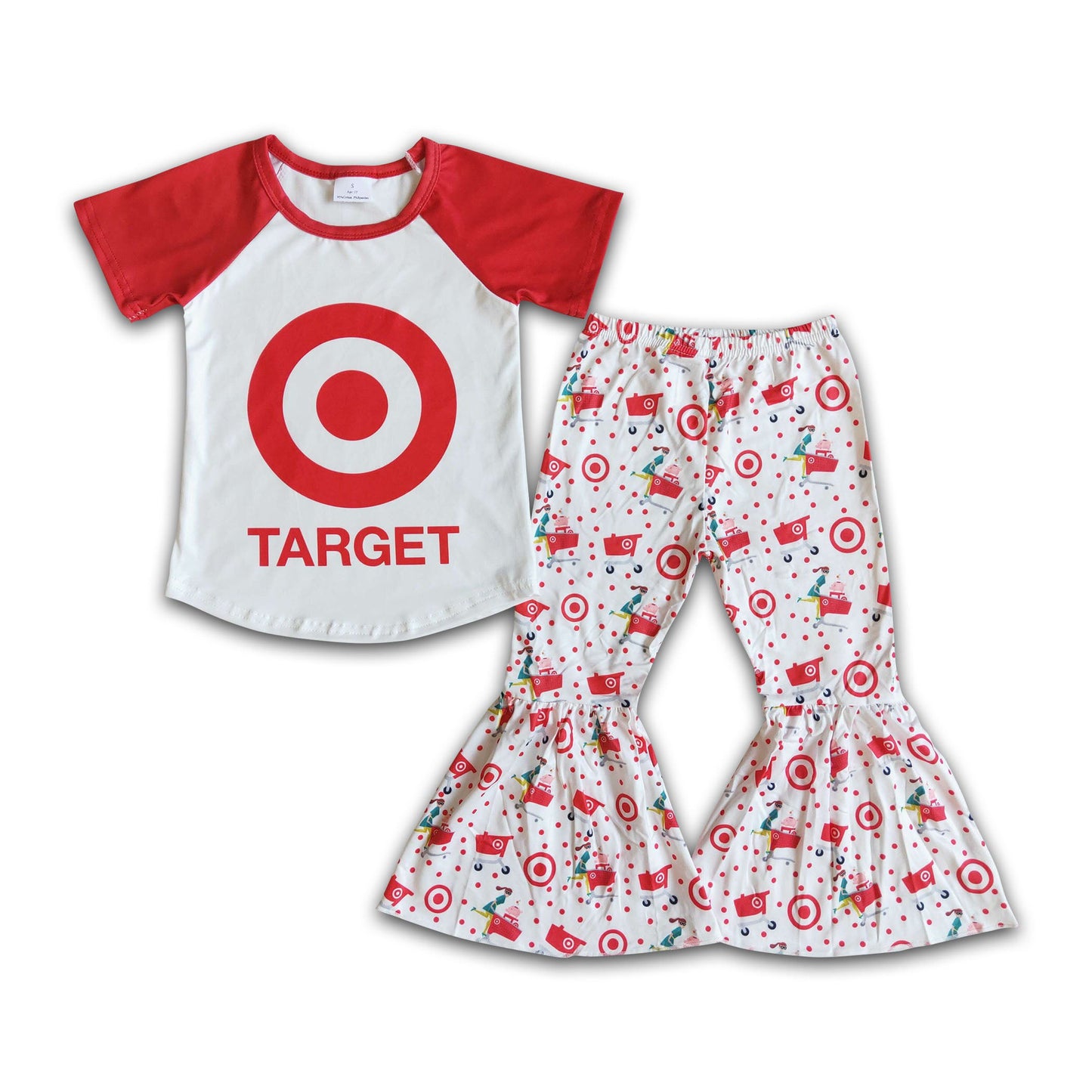 B5-21 Target Red Short Sleeve Pant Sets