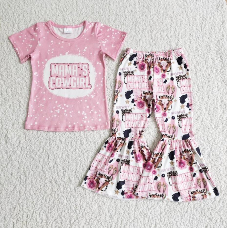 B7-28 Cowgirl Summer Girl Short Outfit Kid Boutique Wholesale Outfit