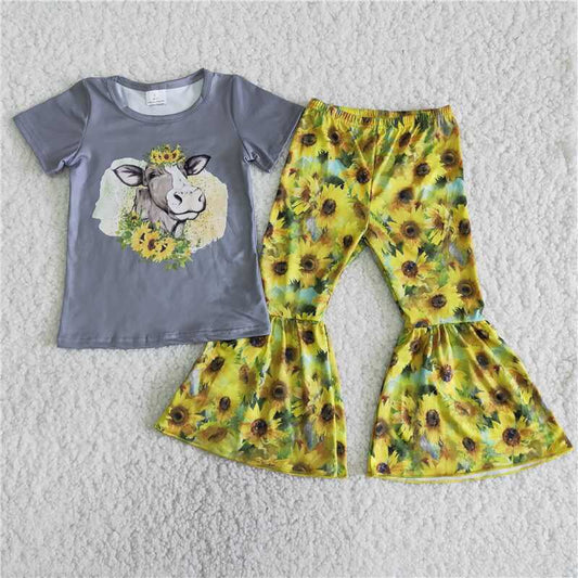 B9-15 Gray Cow Summer Clothing Boutique Outfit