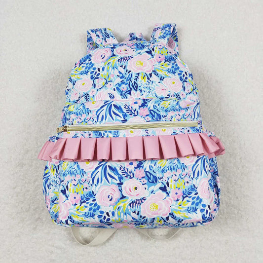 USA Shop RTS Baby Girls Flower Pink Ruffle Backpack Bag