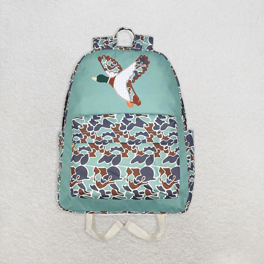 RTS NO MOQ Baby Kids Backpacks BA0259 Camo Ducks Zip Back Bags