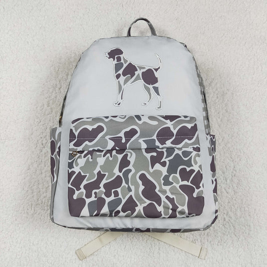 RTS NO MOQ Baby Kids Backpacks BA0268 Camo Dog Hunting Zip Back Bags