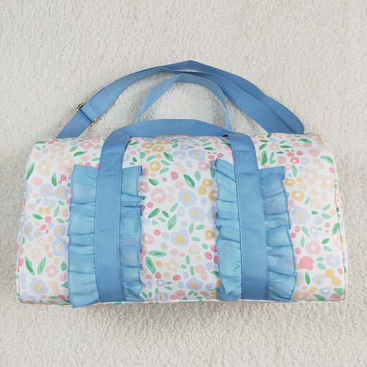 RTS NO MOQ Adult Gym backpack BA0292 Blue Ruffle Colorful Leopard Print Duffle Bags