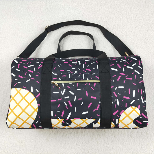 5.29 RTS NO MOQ Adult Gym backpack BA0303 Black Ice Cream Drip Zipper Bags