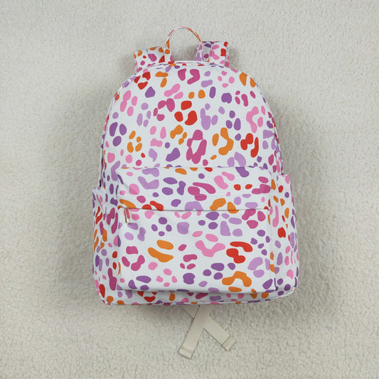 8.12 RTS NO MOQ Baby Kids Backpacks BA0307 Pink Leopard School Backpack Bags