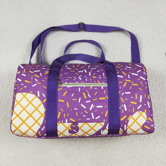 6.26 RTS NO MOQ Adult Gym backpack BA0321 Purple Ice Cream Drip Zipper Gym Bags