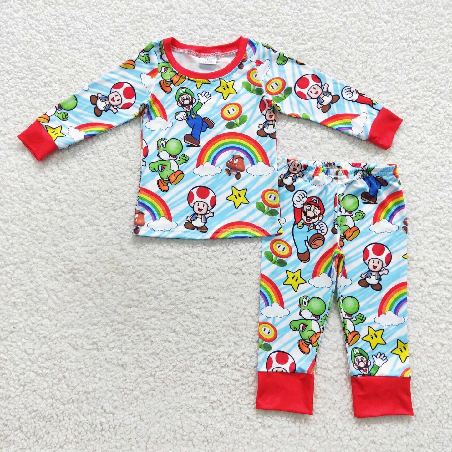 BLP0275  Red Cartoon Hot Sale Girl Long Sleeve Sets Kid Clothing