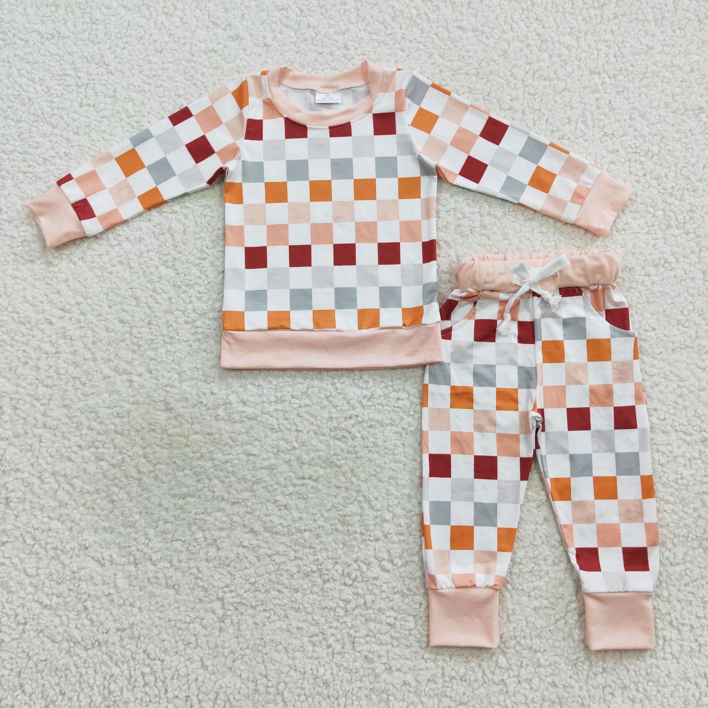 BLP0306 Plaid Boutique Wholesale Hot Sale Girl Sets Kid Clothing