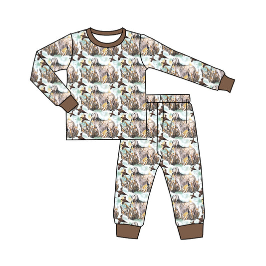 BLP0462 Dog Design Wholesale Baby Kids Wear Boutique Kid Clothing Set