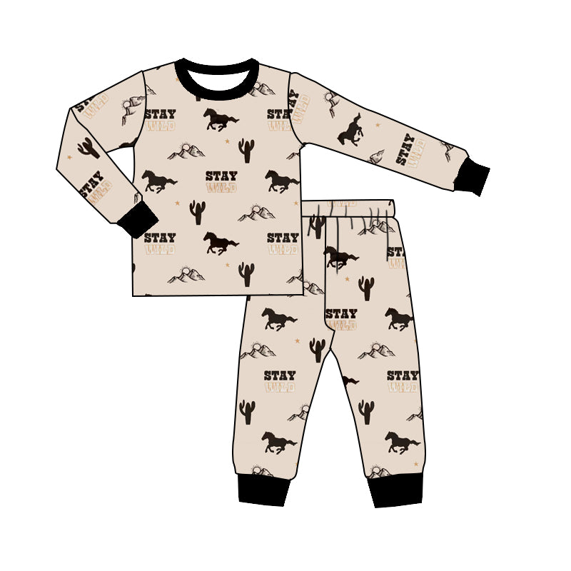 BLP0479 Horse Wholesale Baby Kids Wear Boutique Kid Clothing Set