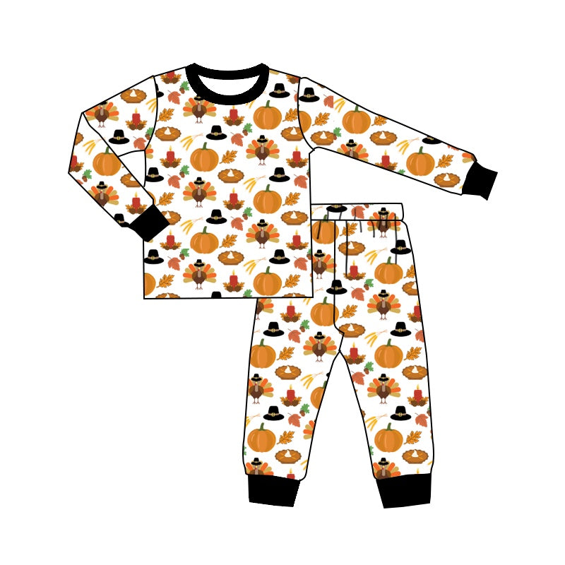 BLP0484 Thanksgiving Day Long Sleeve Wholesale Baby Kids Wear Boutique Kid Clothing Set