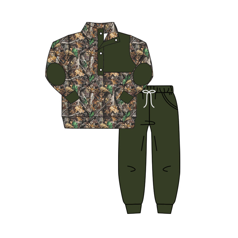 BLP0489 Camo Long Sleeve Wholesale Boutique Kid Clothing Sets