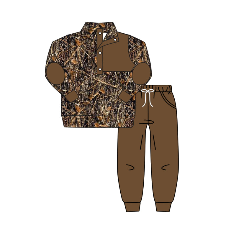 BLP0490 Camo Design Long Sleeve Wholesale Boutique Kid Clothing Sets