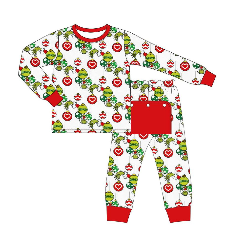 BLP0537 Christmas Boy Long Sleeve Wholesale Boutique Kid Clothing