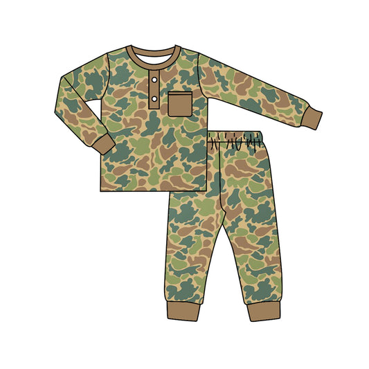 BLP0580 Camo Children Long Sleeve Wholesale Boutique Kid Outfit