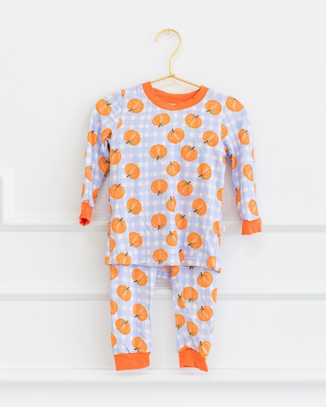 BLP0584 Orange Children Long Sleeve Wholesale Boutique Kid Outfit