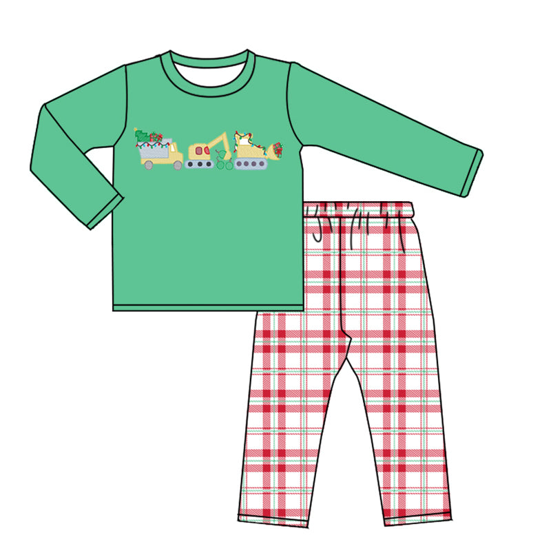 BLP0598 Green Girls Children Long Sleeve Wholesale Boutique Kid Outfit