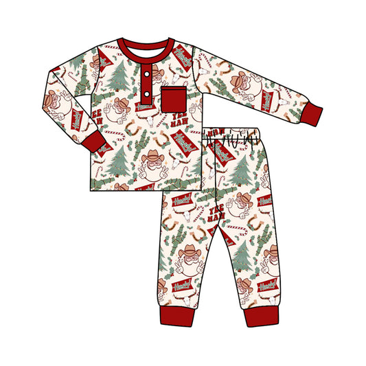 BLP0620 Red Boys Children Long Sleeve Wholesale Boutique Kid Outfit