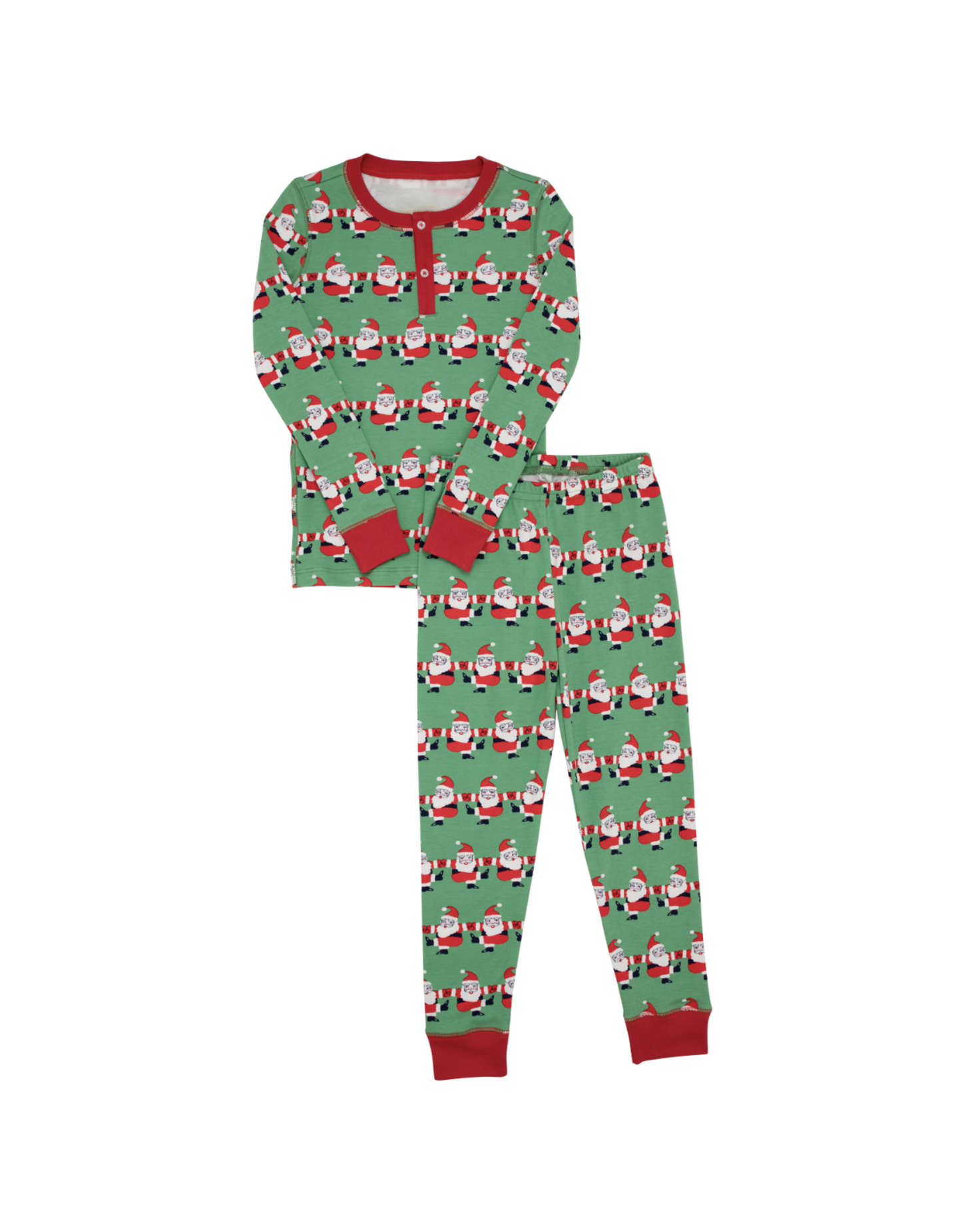 BLP0625 Green Santa Boys Children Long Sleeve Wholesale Boutique Kid Outfit