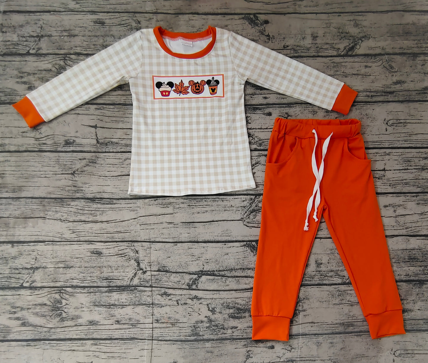 BLP0696 Orange Design Fashion Winter Fall Long Sleeve Wholesale Boutique Kid Outfit Clothing