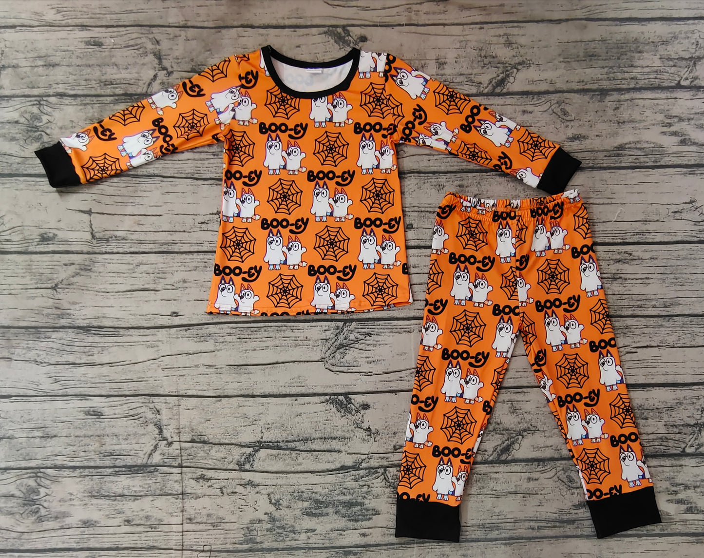 BLP0727 Orange Girls Winter Fall Long Sleeve Wholesale Boutique Kid Outfit