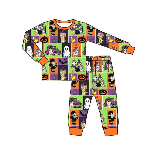 BLP0729 Halloween Dog Cute Long Sleeve Wholesale Boutique Kid Outfit Clothing Sets