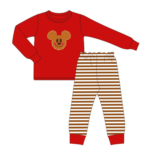 BLP0733 Red Cute Long Sleeve Wholesale Boutique Kid Outfit Clothing Sets