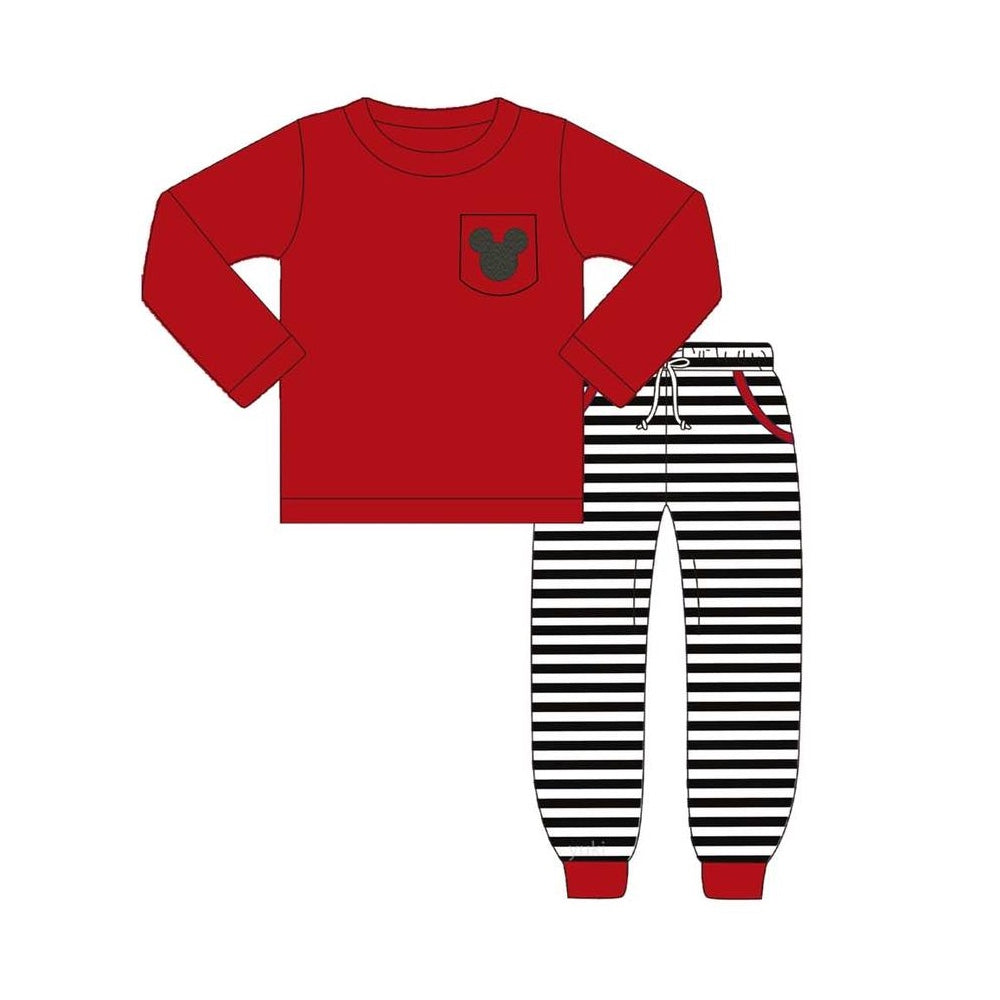 BLP0796 Red Winter Fall Long Sleeve Wholesale Boutique Kid Outfit