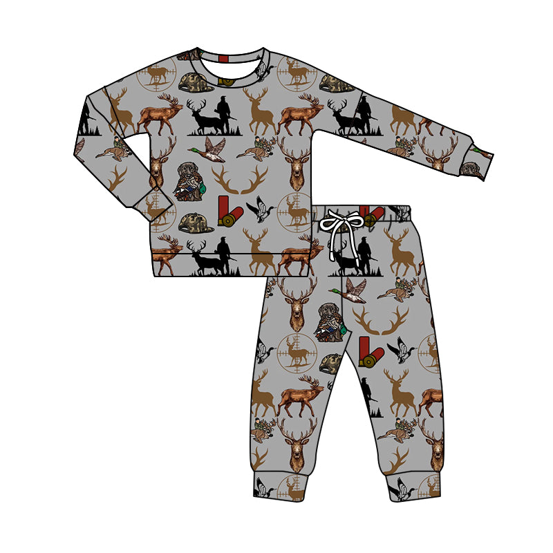 BLP0799 Deer Boys Winter Fall Long Sleeve Wholesale Boutique Kid Outfit