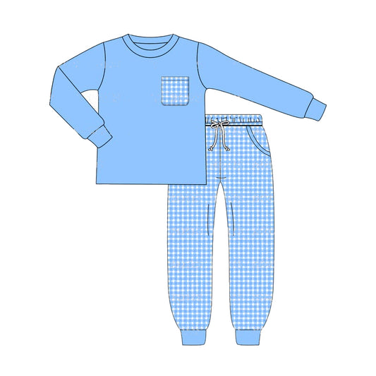 BLP0871 Blue Boy Fashion Winter Fall Long Sleeve Wholesale Boutique Kid Outfit Clothing