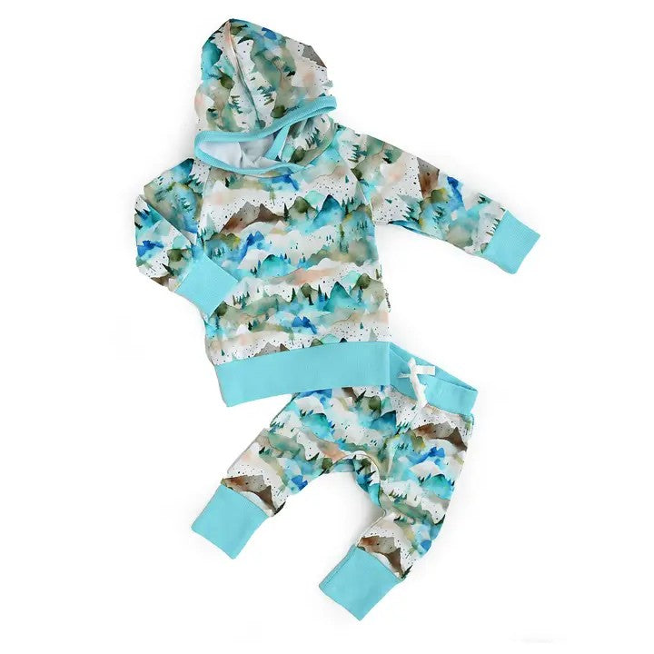 BLP0891 Camo Blue Love Winter Fall Long Sleeve Wholesale Boutique Kid Outfit Clothing sets