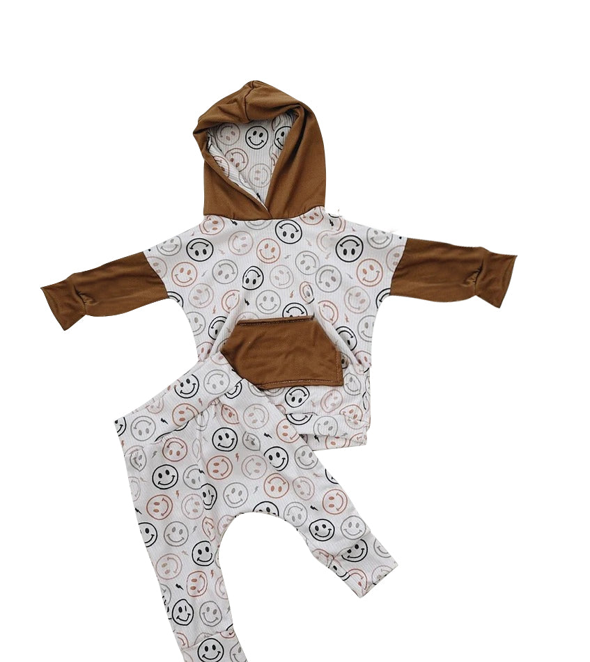 BLP0914 Brown Boys Winter Fall Long Sleeve Wholesale Boutique Kid Outfit Clothing Sets