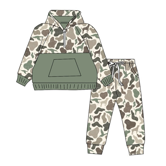 BLP0935 Cute Camo Boy Cute Winter Fall Long Sleeve Wholesale Boutique Kid Outfit Clothing Sets