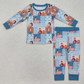 RTS NO MOQ Sibling Boys Baby Girls Long Sleeve Sets Checkered Tops Pants Pajamas Outfits