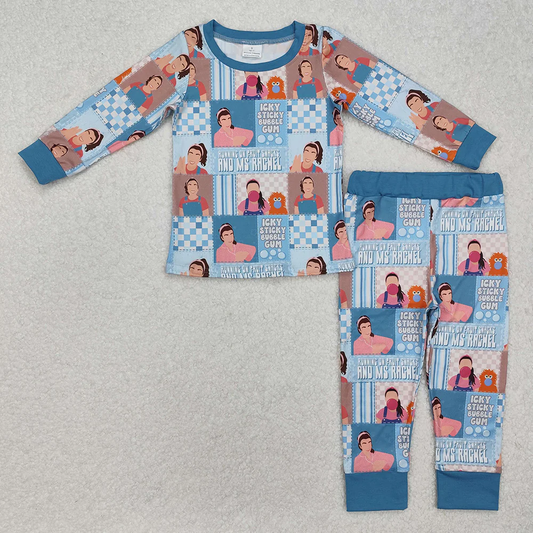 RTS NO MOQ Sibling Boys Baby Girls Long Sleeve Sets Checkered Tops Pants Pajamas Outfits