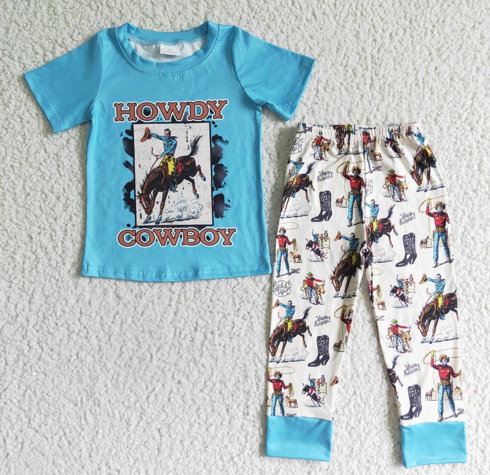 BSPO0004 Summer Fall Boys Howdy Outfit