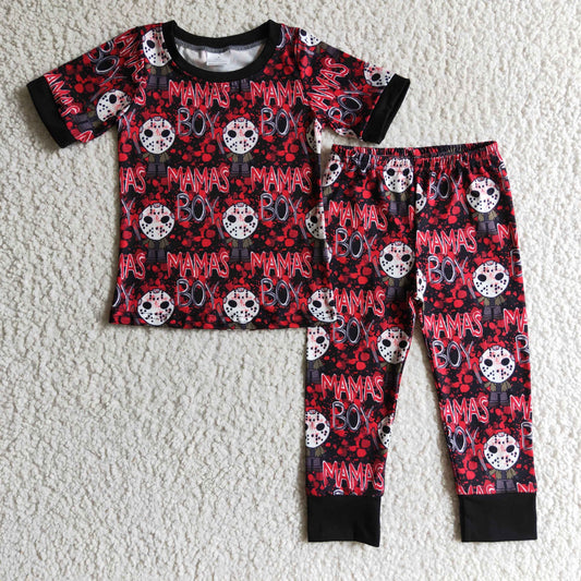 BSPO0032  Halloween Boys Children Short Sleeve Clothing Kid Summer Boutique Outfits