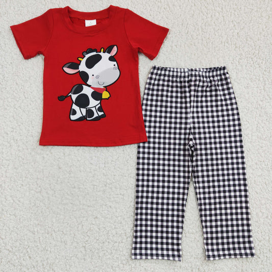 BSPO0057 Milk Cow Boutique Wholesale Hot Sale Girl Sets Kid Clothing