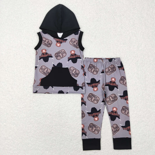 BSPO0069 Black Cow Boutique Wholesale Hot Sale Girl Sets Kid Clothing