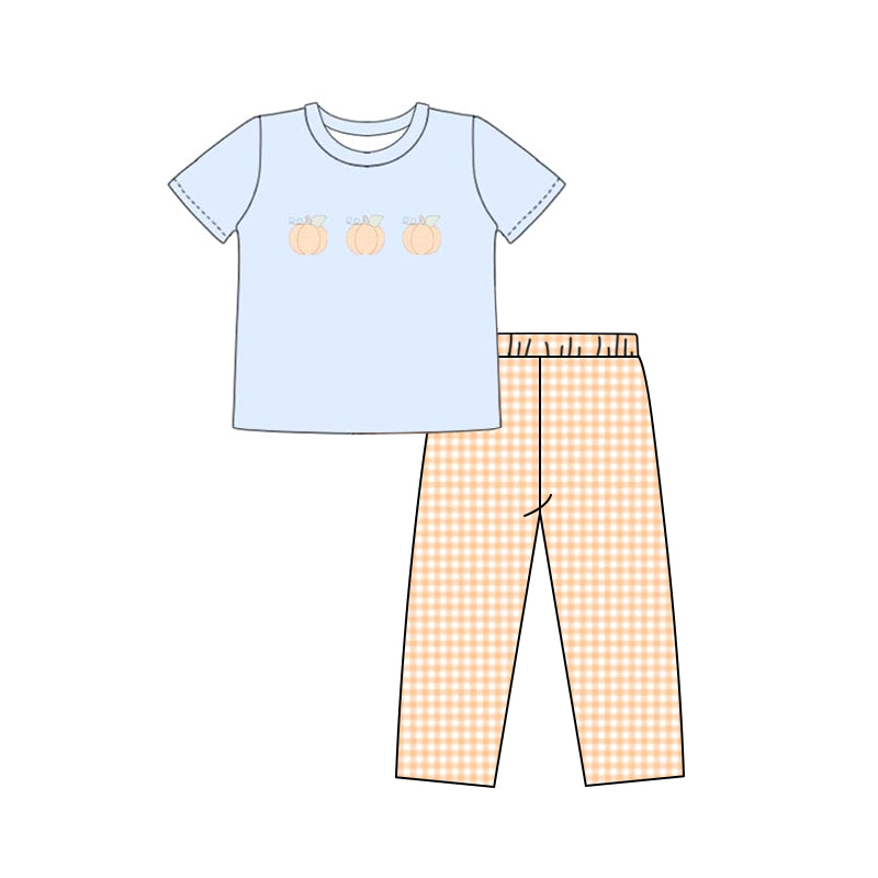 BSPO0371 Halloween Boy Clothes Summer Short Sleeve Kid Clothing Set Boutique Outfits