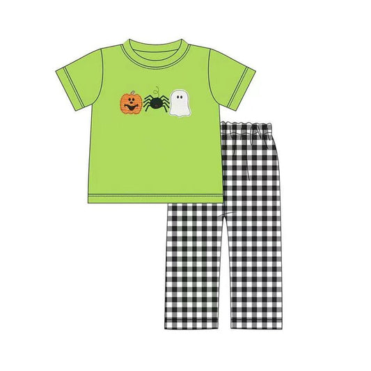 BSPO0374 Halloween Boy Clothes Summer Short Sleeve Kid Clothing Set Boutique Outfits