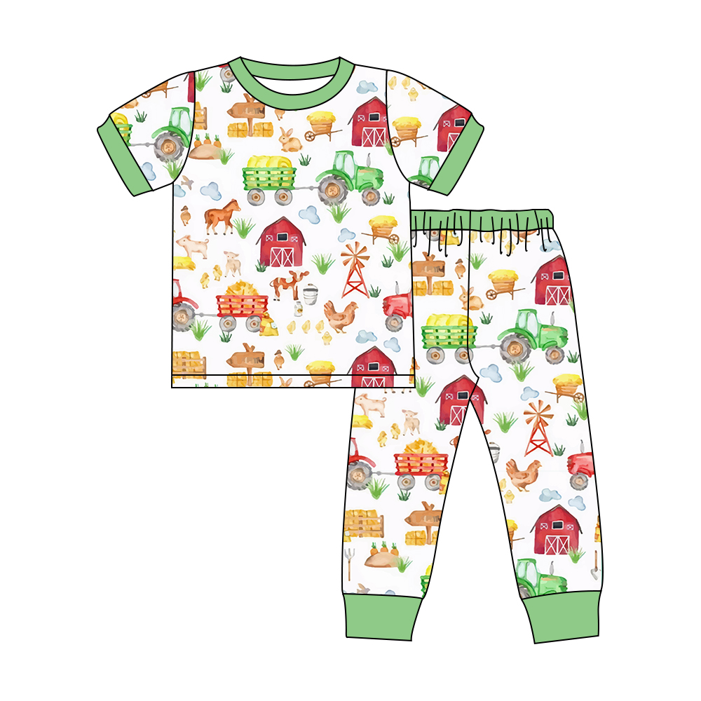 BSPO0386 Baby Boys Farm Animal Pajama Set Preorder