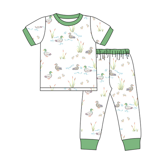 BSPO0387 Baby Boys Mallard Pants Pajama Set Pre-order