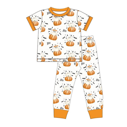 BSPO0393 Baby Boys Halloween Boo Pumpkin Pajama Set Pre-order