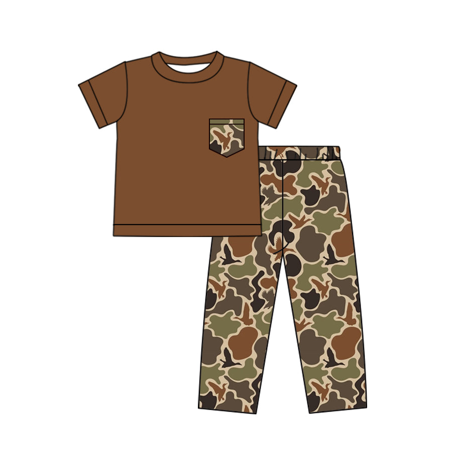 BSPO0411 Camo Wholesale Baby Kids Children Boutique Kid Clothing Set