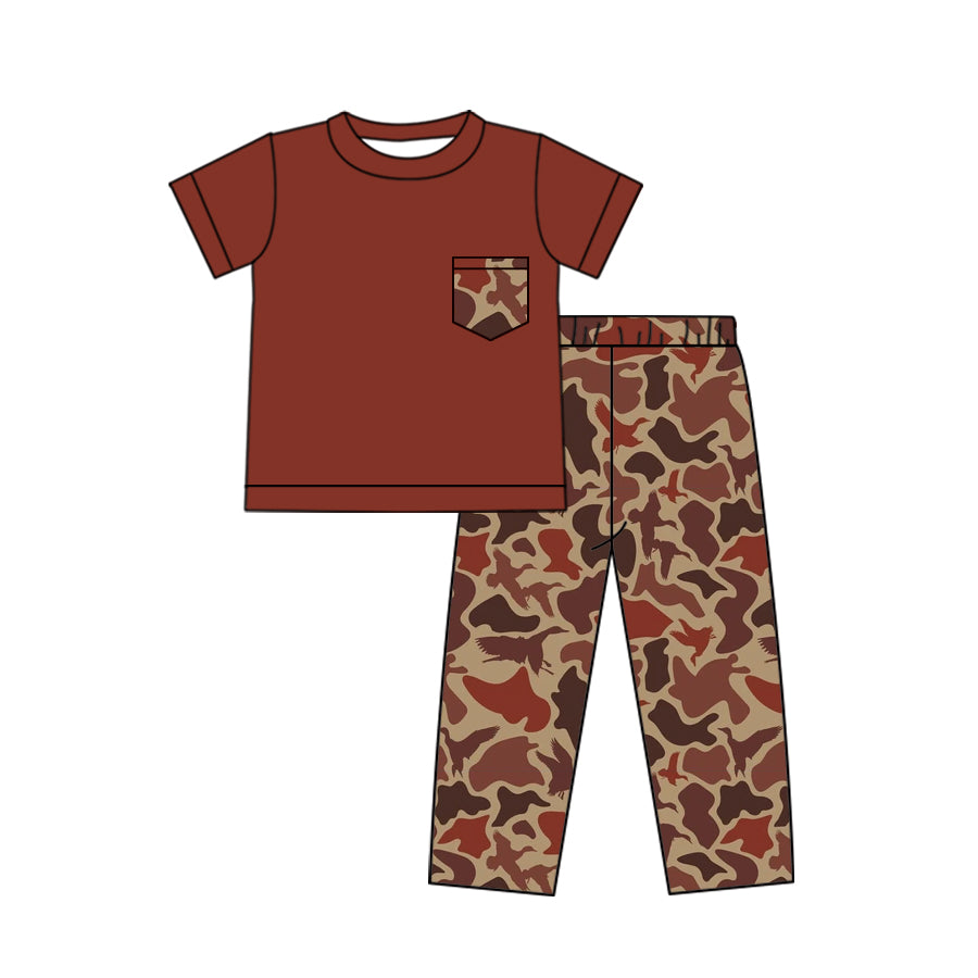 BSPO0414 Camo Boy Wholesale Baby Kids Children Boutique Kid Clothing Set