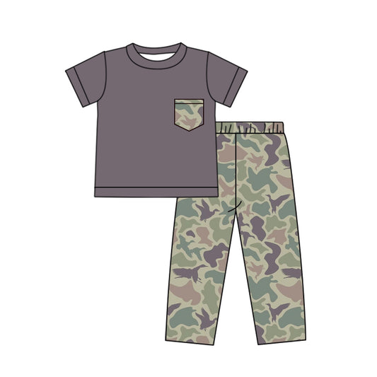 BSPO0415 Camo Design Boy Wholesale Baby Kids Children Boutique Kid Clothing Set