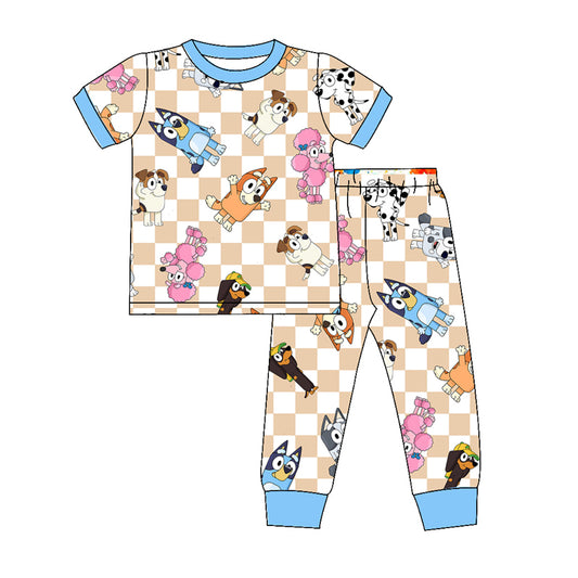 BSPO0418 Blue Dog Wholesale Baby Kids Wear Boutique Kid Clothing Set